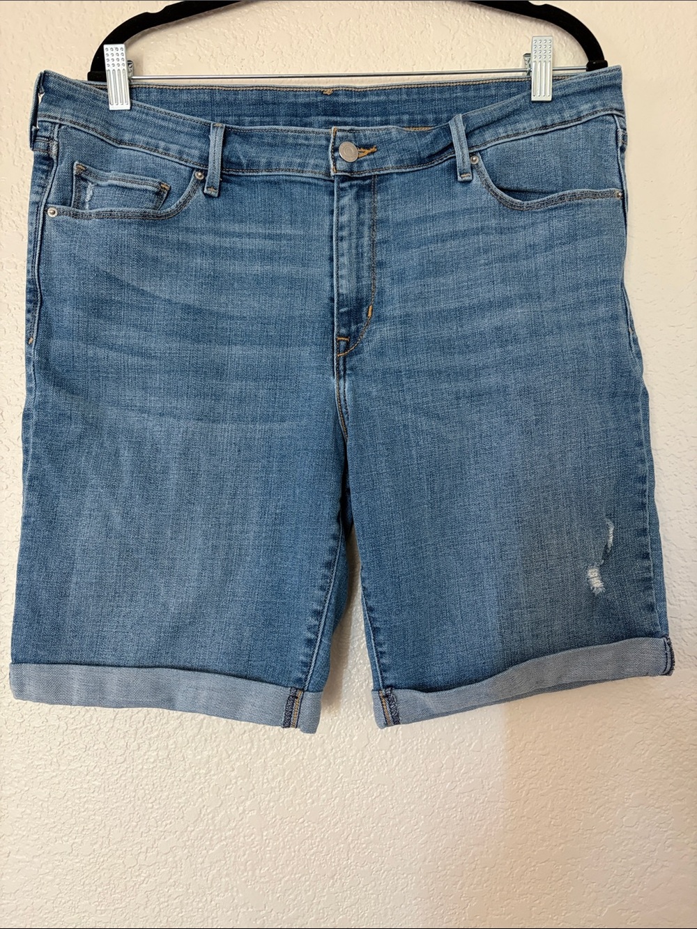 Levi's Classic Light Wash Denim Bermuda Shorts